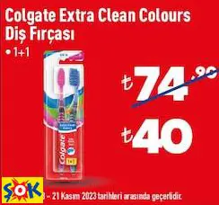COLGATE EXTRA CLEAN COLOURS DİŞ FIRÇASI • 1+1 COLGATE EXTRA CLEAN COLOURS DİŞ FIRÇASI • 1+1